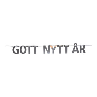 Banner Gott Nytt år silver 2,2 m