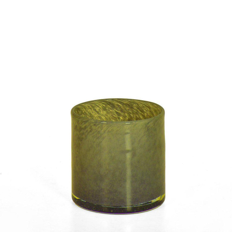 Ljushållare Grön Glas 10x10 cm Ljushållare Grön Glas 10x10 cm