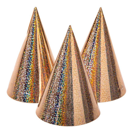 Hatt Party Guld 6-pack