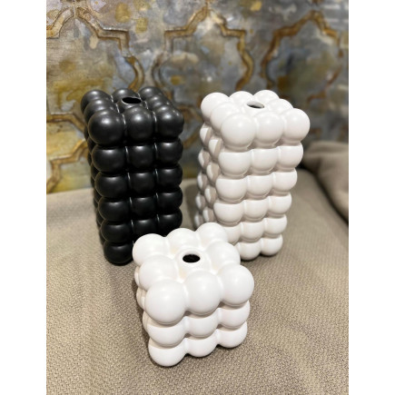 Vas Bubblor Svart 18 cm