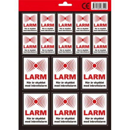 Stickers Larmdekal klister larm inbrottslarm