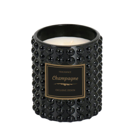 Doftljus Champagne Svart 8x9 cm