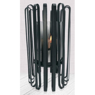 Bordslykta svart 19 cm Lykta smide