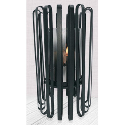 Bordslykta svart 19 cm Lykta smide