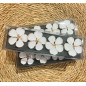 Servettringar Blomma Metall Vita 4-pack