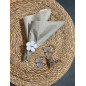 Servettringar Blomma Metall Vita 4-pack