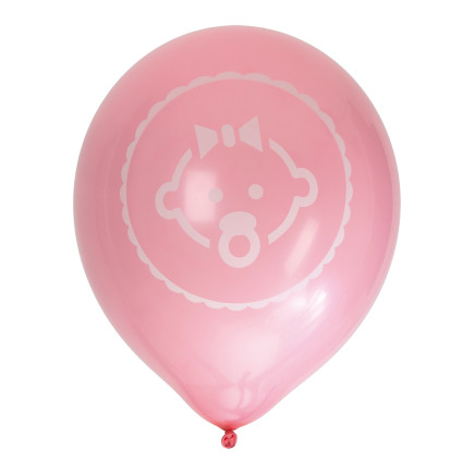 Ballong Baby Girl Rosa 8-pack Latex