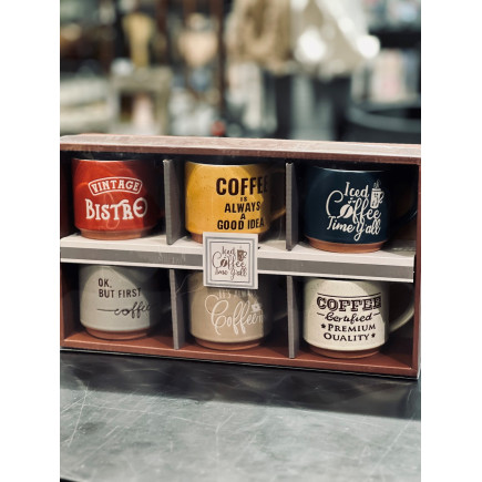 Mugg Keramik Kaffe 6-pack 