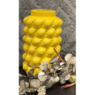 Vas Citroner Gul Keramik 27 cm