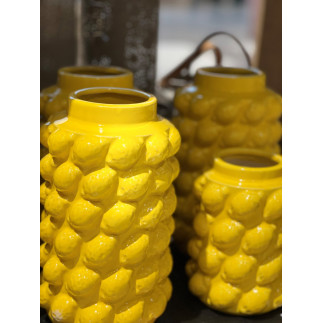 Vas Citroner Gul Keramik 27 cm