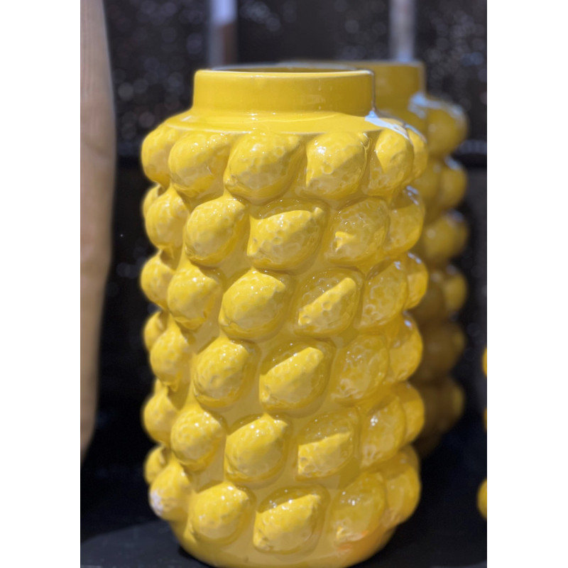 Vas Citroner Gul Keramik 27 cm