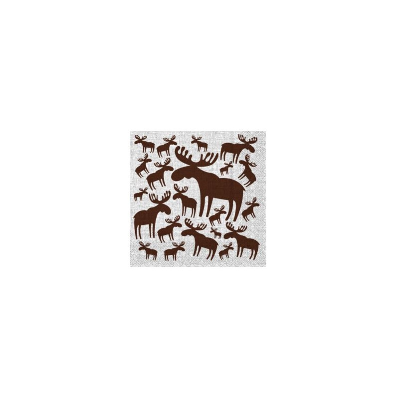 Servetter Älgar 33x33 cm 20-pack 