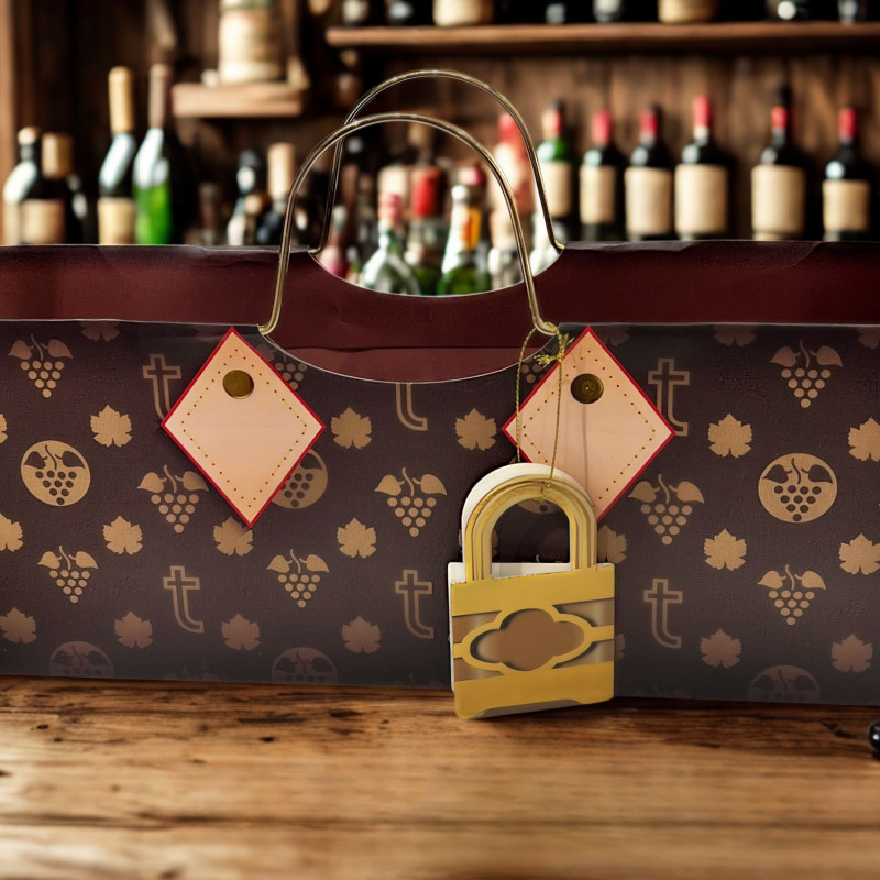 Presentpåse Vin Vinpåse Liggande Vit 35 cm