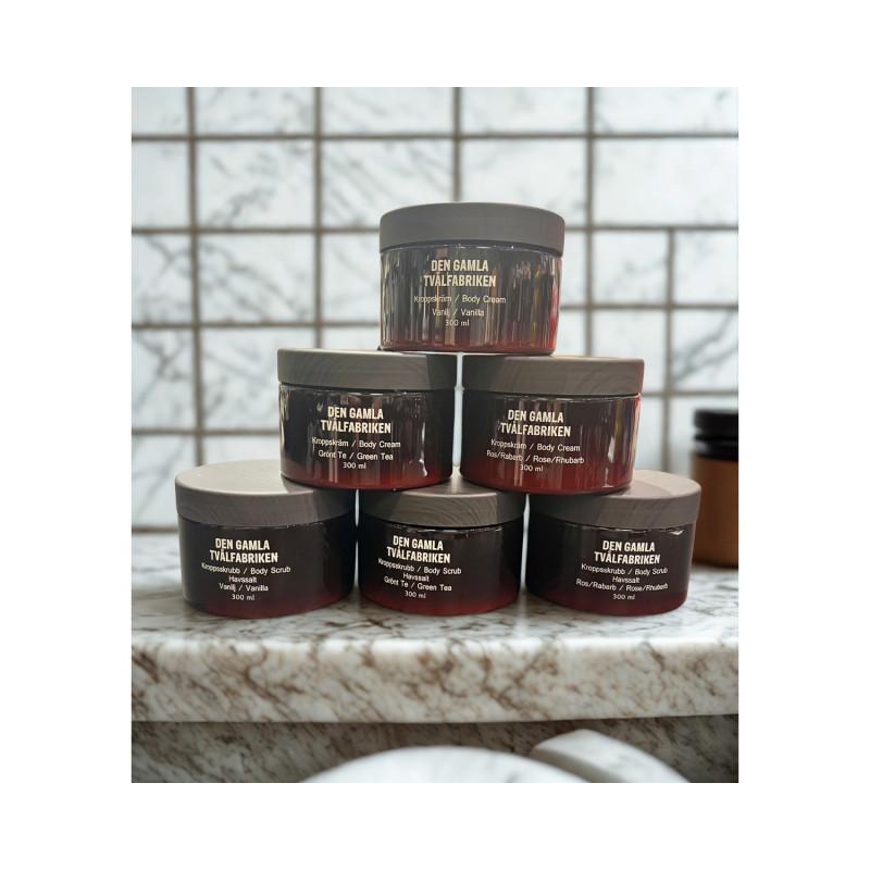 Skrubb Havssalt Ros & Rabarber 300 gr
