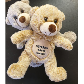 Nalle Världens bästa älskling Grå 20 cm