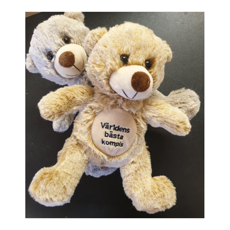 Nalle Världens bästa älskling Grå 20 cm
