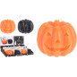 Ljus Pumpa Halloween Svart 7 cm