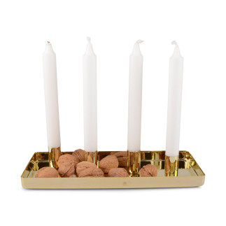 Adventsljusstake Guld magnet 29 cm