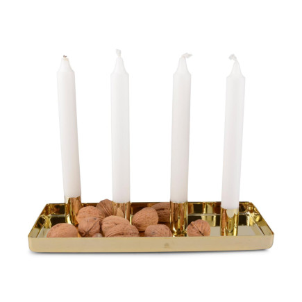Adventsljusstake Guld magnet 29 cm