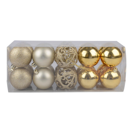 Julgranskulor Guld 20-pack
