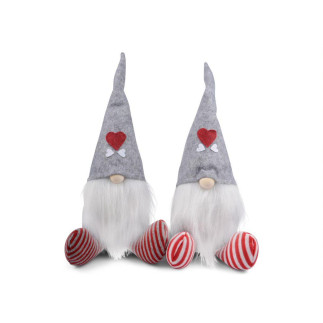 Tomte Kärlek textil sittande 35 cm