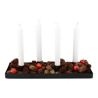 Adventsljusstake Svart magnet 35 cm
