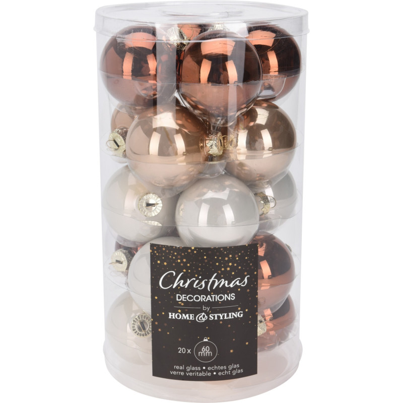 Julgranskulor Mocca 20-pack