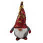 Tomte Textil Röd/Grå/Guld Skiftar färg 33 cm