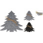 Bestickkuvert Julgran Svart Filt 4-pack