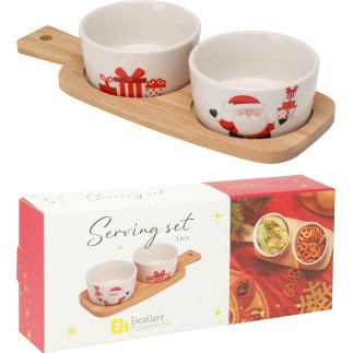 Uppläggningsfat Skålar på bricka Jul Servering