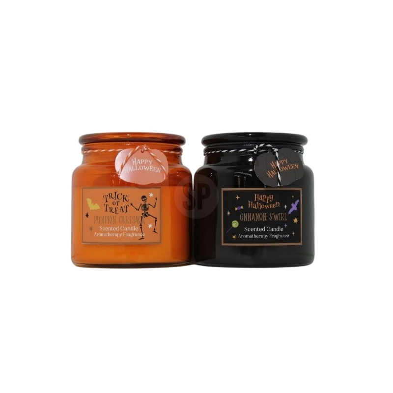 Doftljus Pumpkin Cinnamon Swirl Glasburk Svart Doftljus Pumpkin Cinnamon Swirl Glasburk Svart