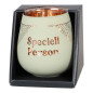 Lykta Speciell Person Glas Mirror Candle med text Ljuslykta