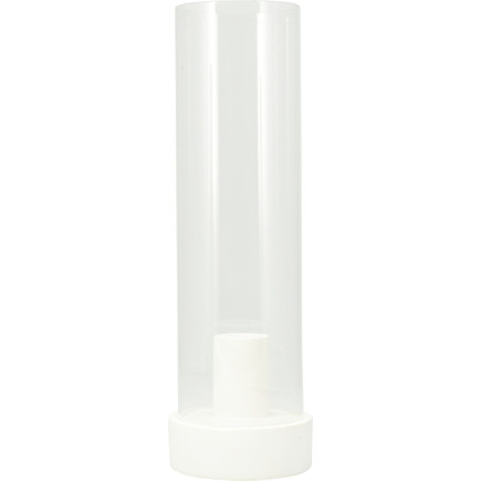 Ljushållare Ljusstake Glas Vit Svart Beige