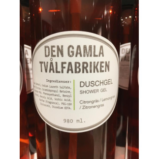 Duschgel med pumpflaska Citrongräs 1000 ml