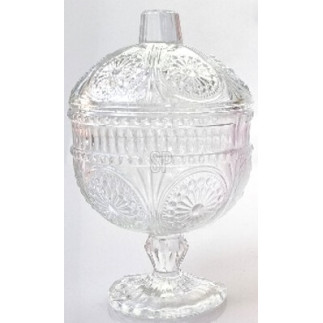 Skål på fot med lock Glas 15 cm