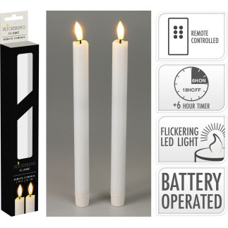 Ljus 2-pack LED Vita 25 cm