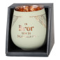 Lykta Bror Glas Mirror Candle med text Ljuslykta