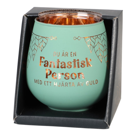 Lykta Du Är En Fantastisk Person Med Ett Hjärta Av Guld Mirror Candle