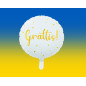 Ballong Grattis Vit/Guld Rund Folie 46 cm Ballong Grattis Vit/Guld Rund Folie 46 cm
