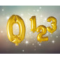 Ballong Siffra 0 Guld 86 cm Ballong Siffra 0 Guld 86 cm