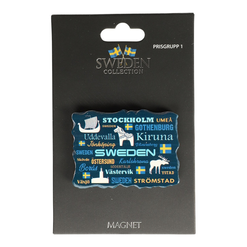 Souvenir Magnet Svenska städer