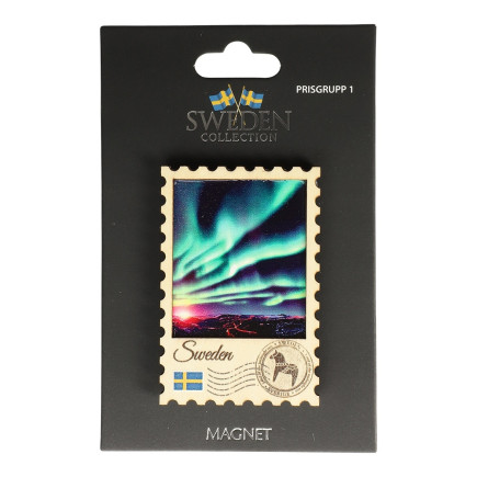 Souvenir Magnet Frimärke Norrsken