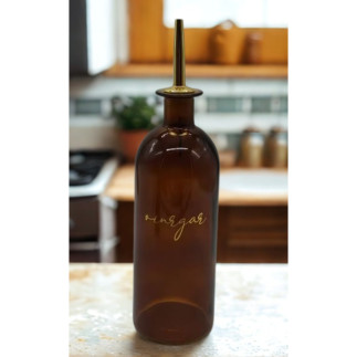 Flaska Glas Vinäger Pipkork Brun 500 ml