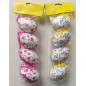 Påskägg 4-pack Gula/Rosa