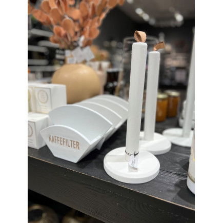 Hushållsrullehållare Vit Trä