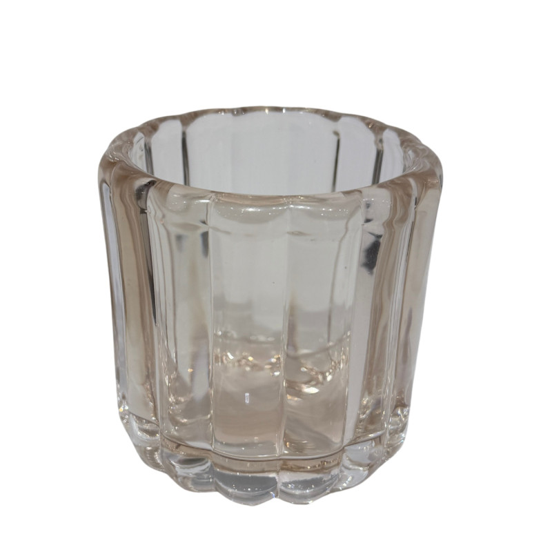 Ljushållare Glas Beige 8,5 cm Ljushållare Glas Beige 8,5 cm