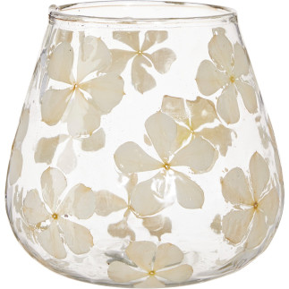 Ljushållare Blommor Beige 10 cm