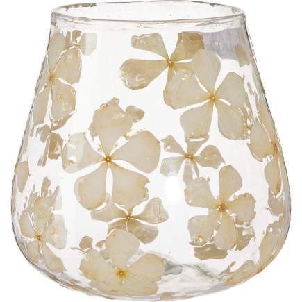 Ljushållare Blommor Beige 13 cm