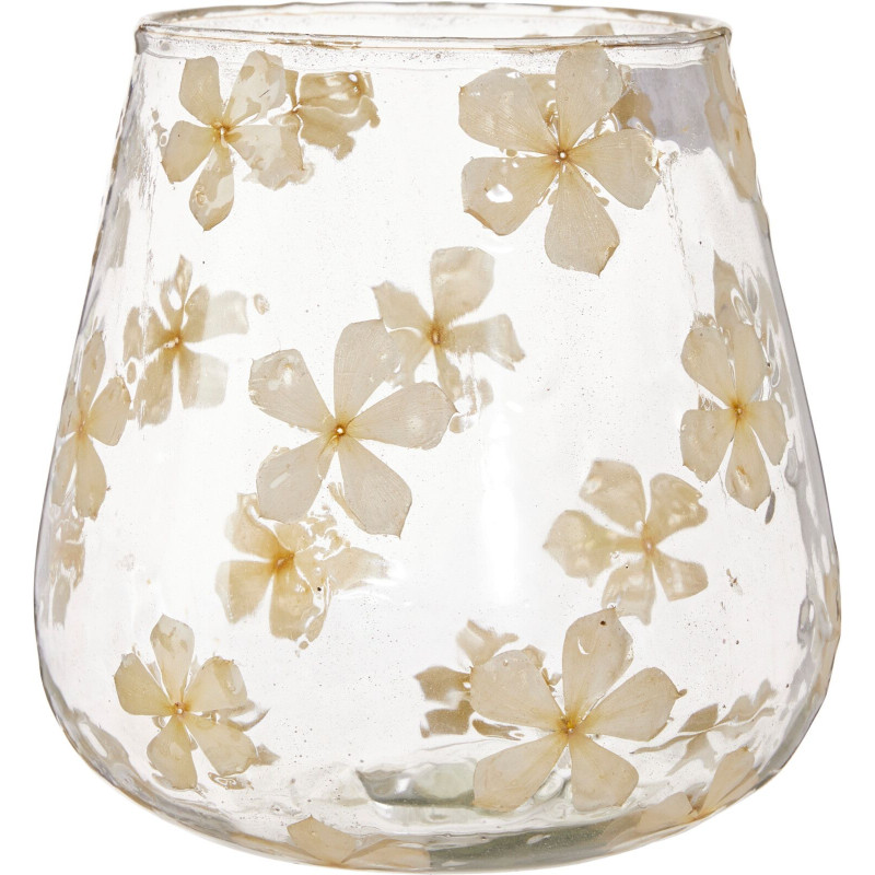 Ljushållare Blommor Beige 15 cm Ljushållare Blommor Beige 15 cm