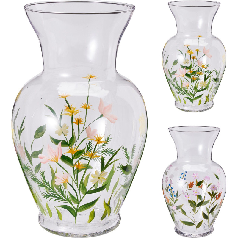 Vas Blommor Glas 27 cm